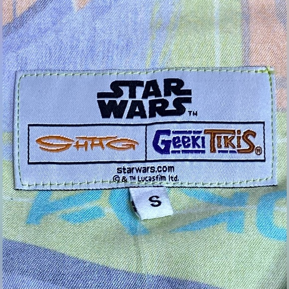 Disney Star Wars SHAG Geeki Tiki Button Up Aloha Shirt Size S Special Edition - Picture 11 of 15